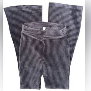 Aerie Kick It Ribbed Flare Gray Pants Sweats Leggings Sz XS